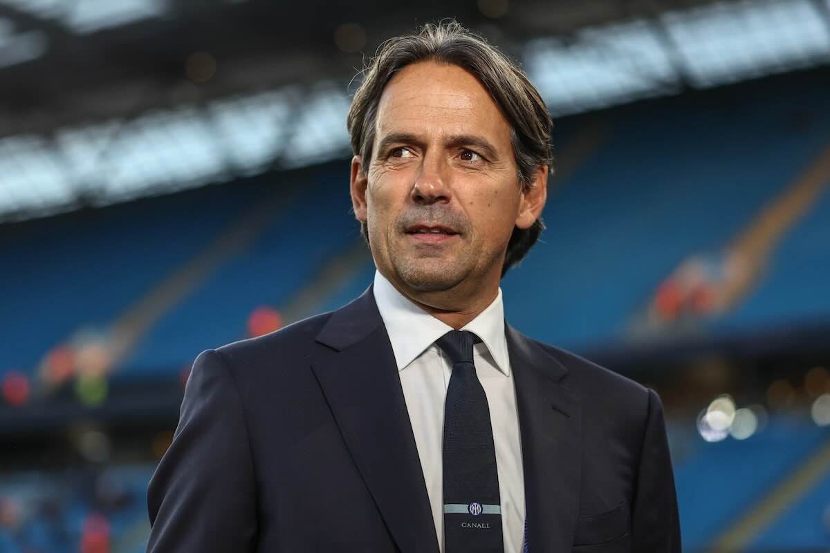 Simone Inzaghi allenatore Inter sorride